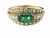 Vintage .68ct Emerald and Diamond 14kt Ring