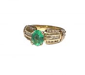 Vintage Emerald and Diamond Ring