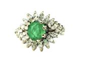 Vintage Emerald and Diamond Ring