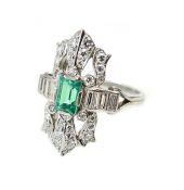 Vintage Emerald and Diamond Ring