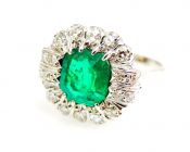 Vintage Emerald and Diamond Ring