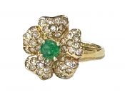 Vintage Emerald and Diamond Ring