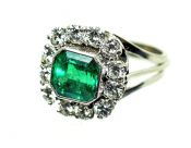 Vintage Emerald and Diamond Ring