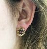 Vintage Garnet Cluster Earrings in 18kt Yellow Gold