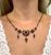 Vintage Garnet Crescent Star Necklace
