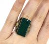 Vintage Green Onyx and Tsavorite Garnet Ring