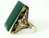 Vintage Green Onyx and Tsavorite Garnet Ring