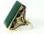 Vintage Green Onyx and Tsavorite Garnet Ring