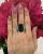 Vintage Green Tourmaline and Diamond Ring