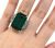 Vintage Green Tourmaline and Diamond Ring