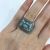 Vintage Inspired Aquamarine and Diamond Ring