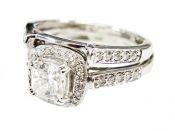 Vintage Inspired Diamond Rings Wedding Set