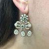 Vintage Pearl & Emerald Girandole Earrings in 12kt Yellow Gold