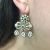 Vintage Inspired Pearl and Emerald Chandelier Earrings