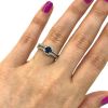 Vintage Inspired Sapphire and Diamond Engagement Ring