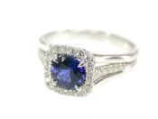 Vintage Inspired Sapphire and Diamond Ring