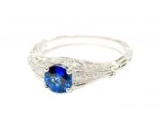 Vintage Inspired Sapphire and Diamond Ring
