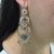 Vintage Inspired Ruby Diamond Pearl Chandelier Earrings