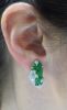 Vintage Jade and Diamond Earrings in Platinum