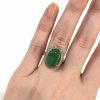  Vintage Jade and Diamond Ring