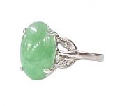 Vintage Jade and Diamond Ring
