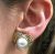 Vintage 12.45mm Mabe Pearl and Diamond Earrings