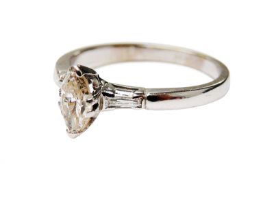 Vintage Marquise Cut Diamond Ring