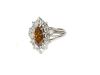 Vintage Marquise Fancy Brown Diamond and Diamond Ring