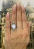 Vintage Moonstone and Diamond Ring