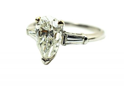 Vintage Pear Diamond Ring