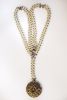 Vintage Natural Pearl and Diamond Necklace in Platinum and 18kt Yellow Gold