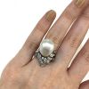 Vintage Pearl and Diamond Ring