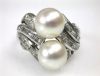 Vintage Pearl and Diamond Toi et Moi Ring