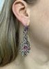 Vintage Pink Sapphire and Diamond Earrings