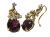 Vintage Red Rubellite (Tourmaline) and Diamond Earrings