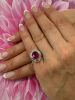 Vintage Rubellite Tourmaline and Diamond Ring
