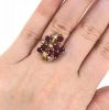 Vintage 2.88ct Ruby and Diamond 14kt Cluster Ring