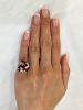 Vintage Ruby and Diamond Cluster Ring