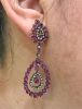 Vintage Ruby and Diamond Drop Earrings