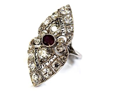Vintage Ruby and Diamond Ring