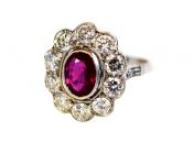 Vintage Ruby and Diamond Ring