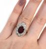 Vintage 3.16ct Ruby and Diamond 18kt Engagement Ring