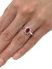 Vintage 1.02ct Ruby and Diamond 14kt Engagement Ring