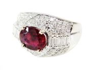 Vintage Ruby and Diamond Engagement Ring