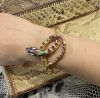 Vintage Ruby and Enamel Snake Bracelet