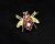 Vintage Ruby and Pearl Bee Brooch