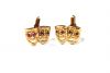 Vintage Ruby and Sapphire Comedy and Tradegy Cufflinks