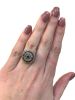 Vintage Sapphire and Diamond Cluster Ring