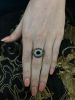 Vintage 1.16ct Sapphire and Diamond Cluster Platinum and 20kt Ring
