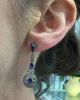 Vintage Sapphire and Diamond Drop Earrings
